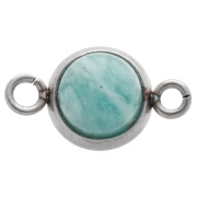 Open ring spacer setting for 6 mm flat bottom cabochon - Stainless steel x1