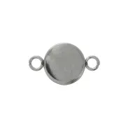 Stainless Steel pacer setting with open loops for flat back cabochons 6 mm x1