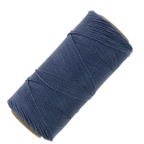 Linhasita waxed thread spool for micro macramé 1 mm - Dark Jean Blue (275) x168m