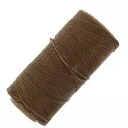 Linhasita waxed thread spool for micro macramé 1 mm - Marron Terre (666) x168m