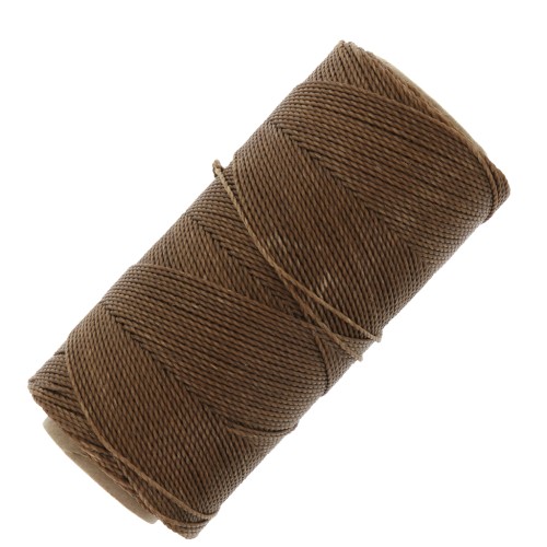 Linhasita waxed thread spool for micro macramé 1 mm - Marron Terre (666) x168m