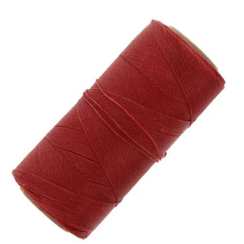 Linhasita waxed thread spool for micro macramé 0.5 mm - Cadmium Red (677) x335m