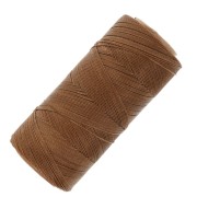 Linhasita waxed thread spool for micro macramé 0.5 mm - Earth Brown (666) x335m