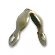 4mm 2-ring clamshell beads - Bronze tone x100