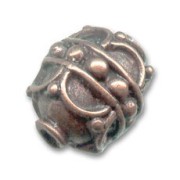 Metal decorated olive 15x12mm Antic Copper tone x1|raw }}