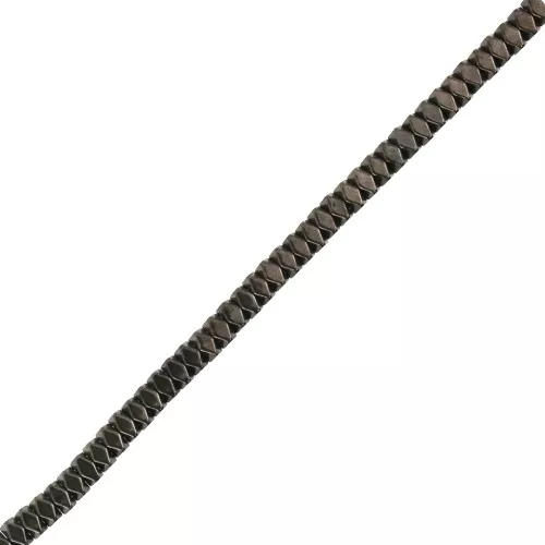 Synthetic Mini-Hematites faceted rondelle 2 mm Coffe x40 cm