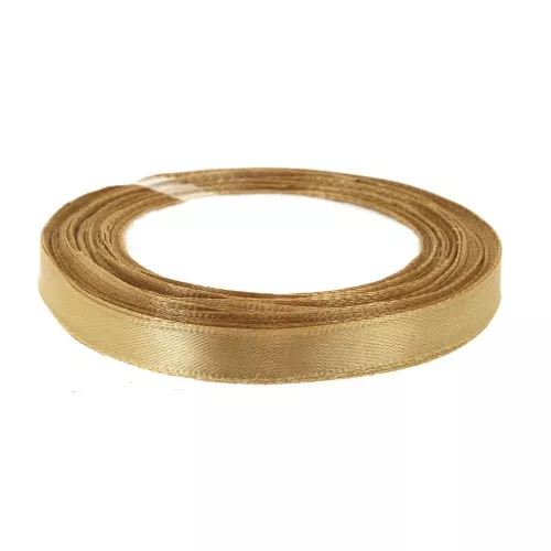 Satin ribbon 10 mm Ochre x 20 m