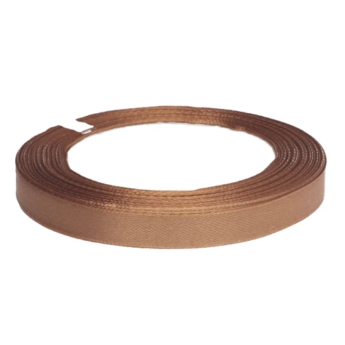 Satin ribbon 10 mm Caramel x 20 m