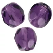 Fire Polished faceted round beads 4mm Tanzanite x50