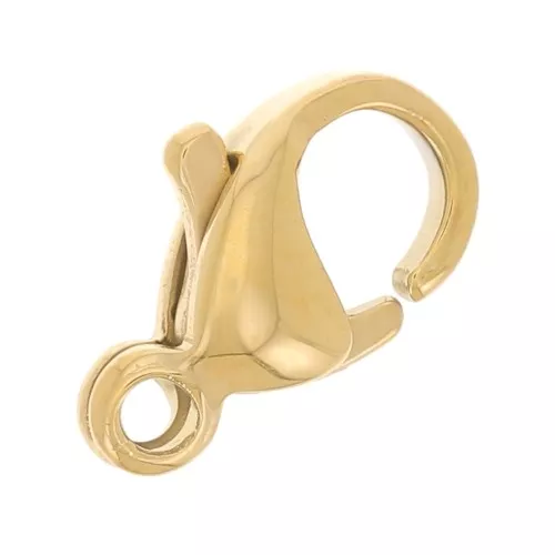 Lobster clasp 9 mm 304L gold-finished stainless steel x1