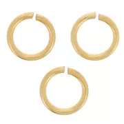Jumprings open 5x0.7mm 316L gold-finished stainless steel x10