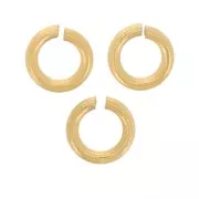 Jumprings open 3x0.6 mm 316L gold-finished stainless steel x10