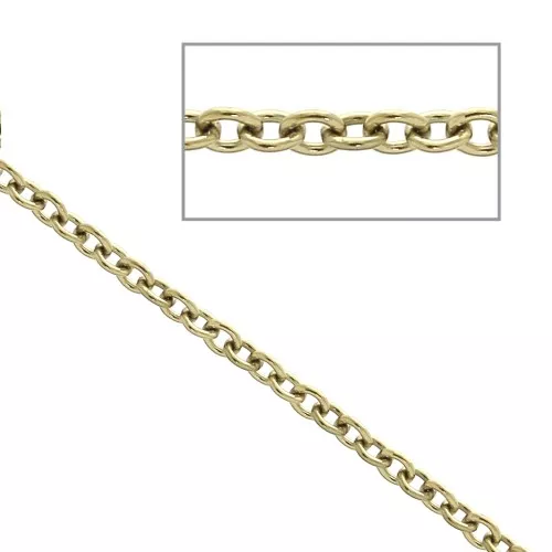 Cable Chain 1.5 mm in 316L gold-finished stainless steel x 50cm