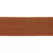 Elastic satin ribbon shiny effect 15 mm - Terracotta x 1m