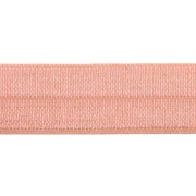 Elastic satin ribbon shiny effect 15 mm - Salmon x 1m|raw }}