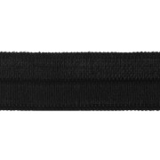 Elastic satin ribbon shiny effect 15 mm - Black x 1m|raw }}