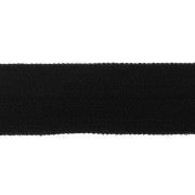 Elastic satin ribbon shiny effect 15 mm - Black x 1m