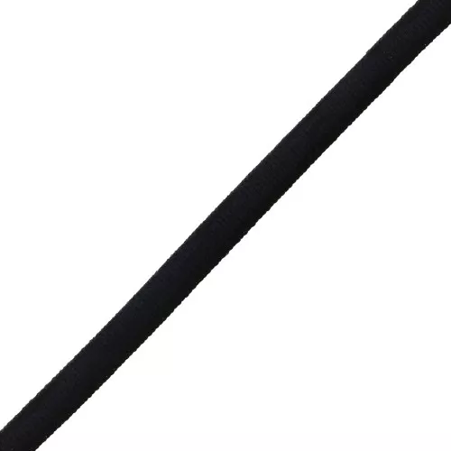 Cordon spaghetti élastique - Black x 1 m