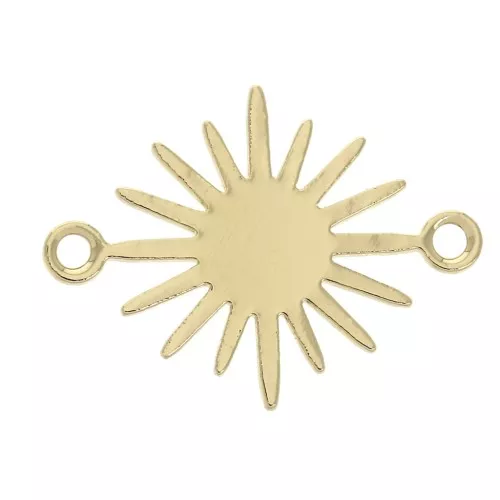 Sun spacer 2 loops 13 mm - Gold Plated 3 microns x1