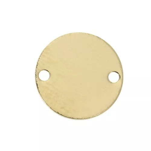 Round spacer 2 holes 12 mm - Gold Plated 3 microns x1