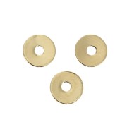Flat drilled and smooth discs Heishi style 5 mm - Gold Plated 3 microns x4|raw }}