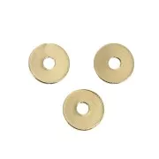Flat drilled and smooth discs Heishi style 5 mm - Gold Plated 3 microns x4