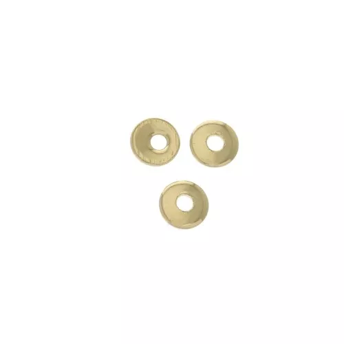 Flat drilled and smooth discs Heishi style 3 mm - Gold Plated 3 microns x4