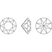 PureCrystal 1088 Round Stone 6 mm Crystal Orange Glow DeLite x1