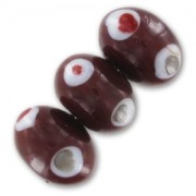 Flat round 18mm Dark Red Coral x1|raw }}