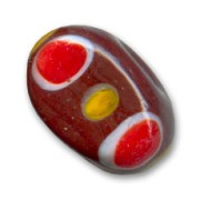 Oval puck 14x22mm Dark Red Coral x1|raw }}