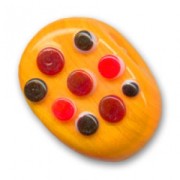 Oval puck 18x27mm Orange x1