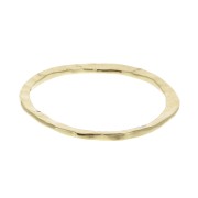 Hammered fine ring - Size 58 - Gold Plated 3 microns x1|raw }}