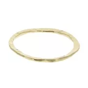 Hammered fine ring - Size 60 - Gold Plated 3 microns x1