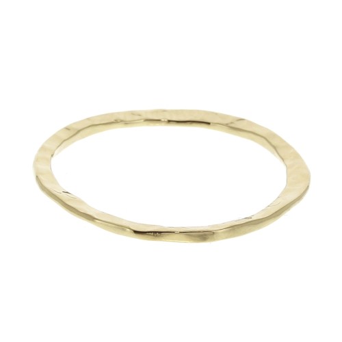 Hammered fine ring - Size 52 - Gold Plated 3 microns x1