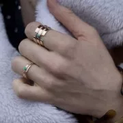 Hammered fine ring - Size 52 - Gold Plated 3 microns x1