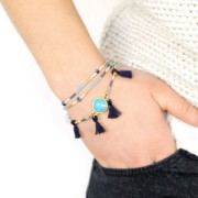 Miyuki Delica 11/0 DB0110 - Transparent Light Marine Blue Gold Luster