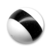 Tri-color round bead 14mm White x1|raw }}