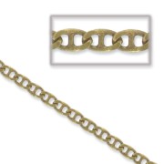 Flat chain 3mm Bronze tone x1m|raw }}