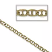 Flat chain 3mm Bronze tone x1m