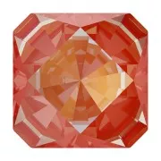 PureCrystal Square Cabochon 4499 10 mm Crystal Orange Glow DeLite x1