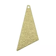 Sequin/charm with fine hammered effect - Triangle 35x13.5 mm - Gold Tone x2