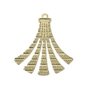 Textured brass pendant - Tassel - 22x19 mm - Gold Tone x2|raw }}