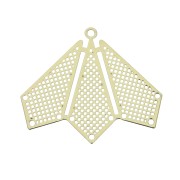 Pendant/spacer muti strand - Fan shape 22x26 mm - Gold Tone x1|raw }}