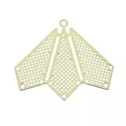 Pendant/spacer muti strand - Fan shape 22x26 mm - Gold Tone x1