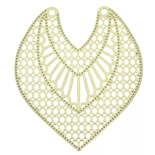 Pendant/spacer 2-hole 34x29 mm - Gold Tone x1