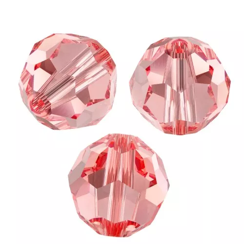 Round beads PureCrystal 5000 4 mm - Pink Peach x20