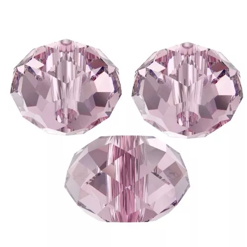 PureCrystal 5040 Flat round 6 mm Light Amethyst x1