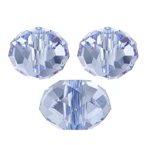 PureCrystal 5040 Flat round 6 mm Light Sapphire x1