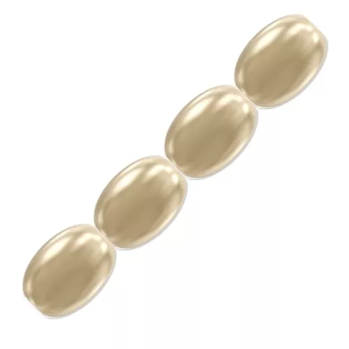 PureCrystal 5824 Pearls - grain of rice-shape - 4 mm Gold Pearl x20