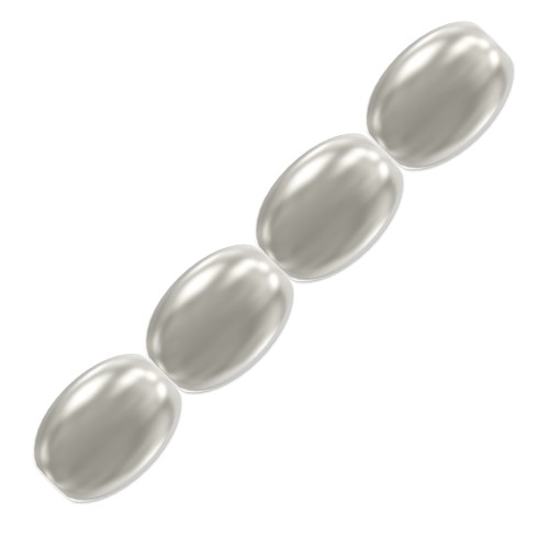 PureCrystal 5824 Pearls - grain of rice-shape - 4 mm White Pearl x20